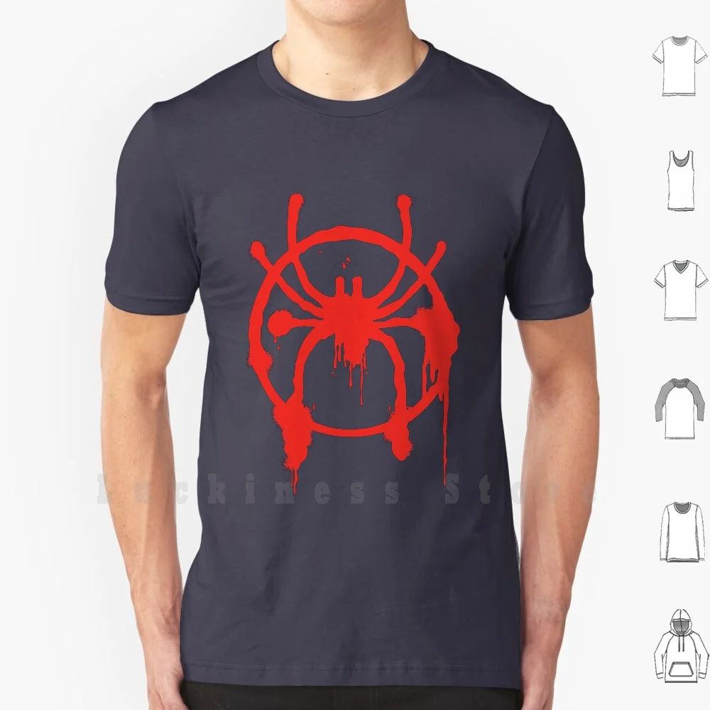 Miles Morales Spider Logo T Shirt Stampa 100% Cotone New Cool Tee Spidey Miles Morales Street Art Vernice Spray Graffiti