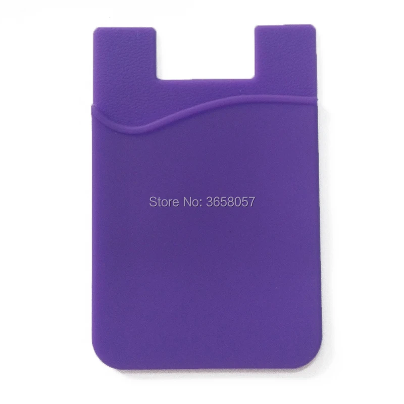 100pcs Silicone Wallet Credit Card Cash Pocket Sticker 3M Adhesive Stick-on ID Credit Card Holder Pouch For iPhone iphone 8 silicone case