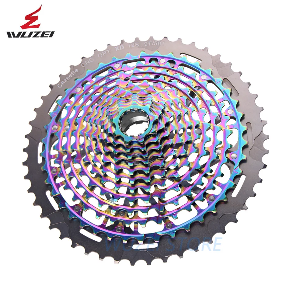 WUZEI MTB 11/12-speed 9-50T Кассетная лента конечная XD Кассетная лента Радуга 375 г кассета ультра-светильник 12S велосипед свободного хода