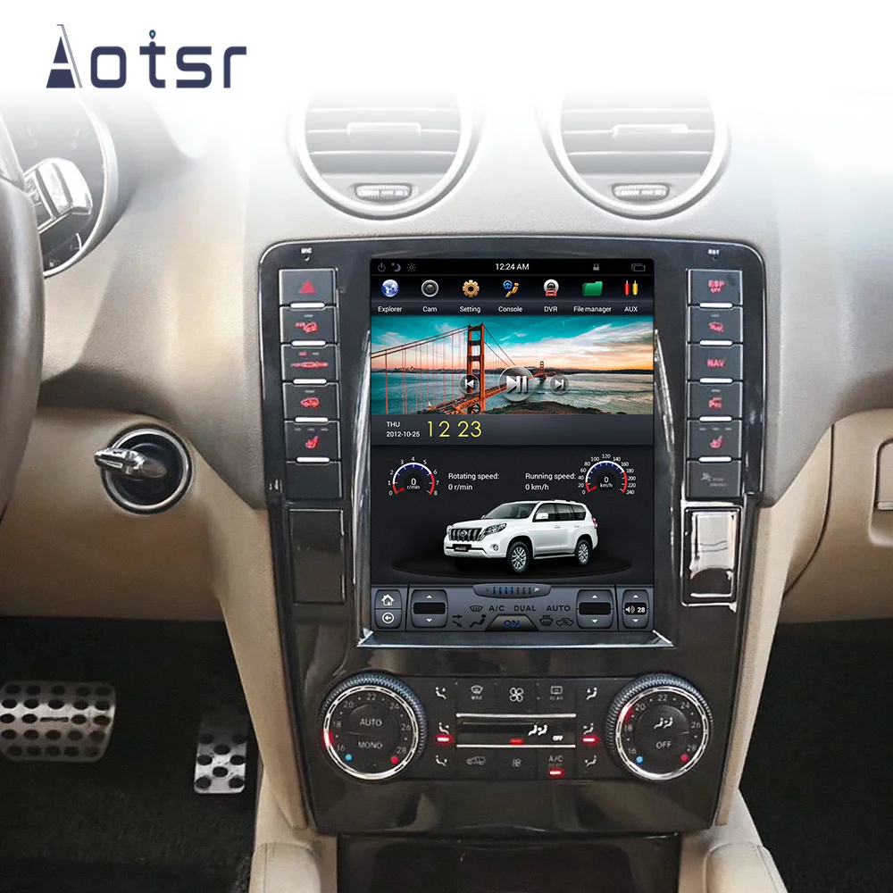 Tesla стиль Android 9 автомобильный gps-навигатор для Mercedes-Benz ML350 ML400 ML300 GL350 2005-2011 авто радио головное устройство магнитофон