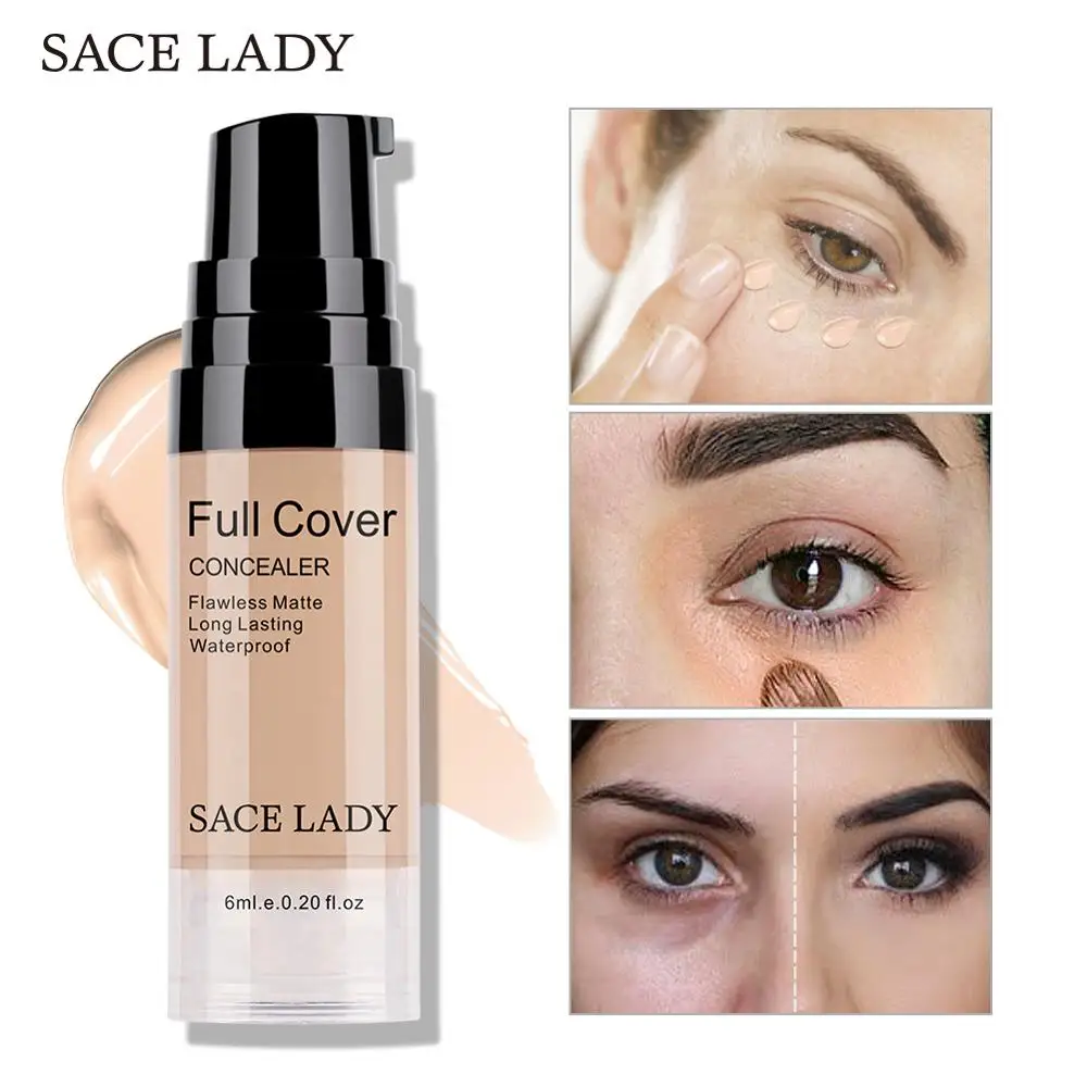 SACE LADY Профессиональный консилер для глаз основа для макияжа 6 мл полное покрытие для глаз темные круги лица жидкий корректирующий крем Косметика для макияжа