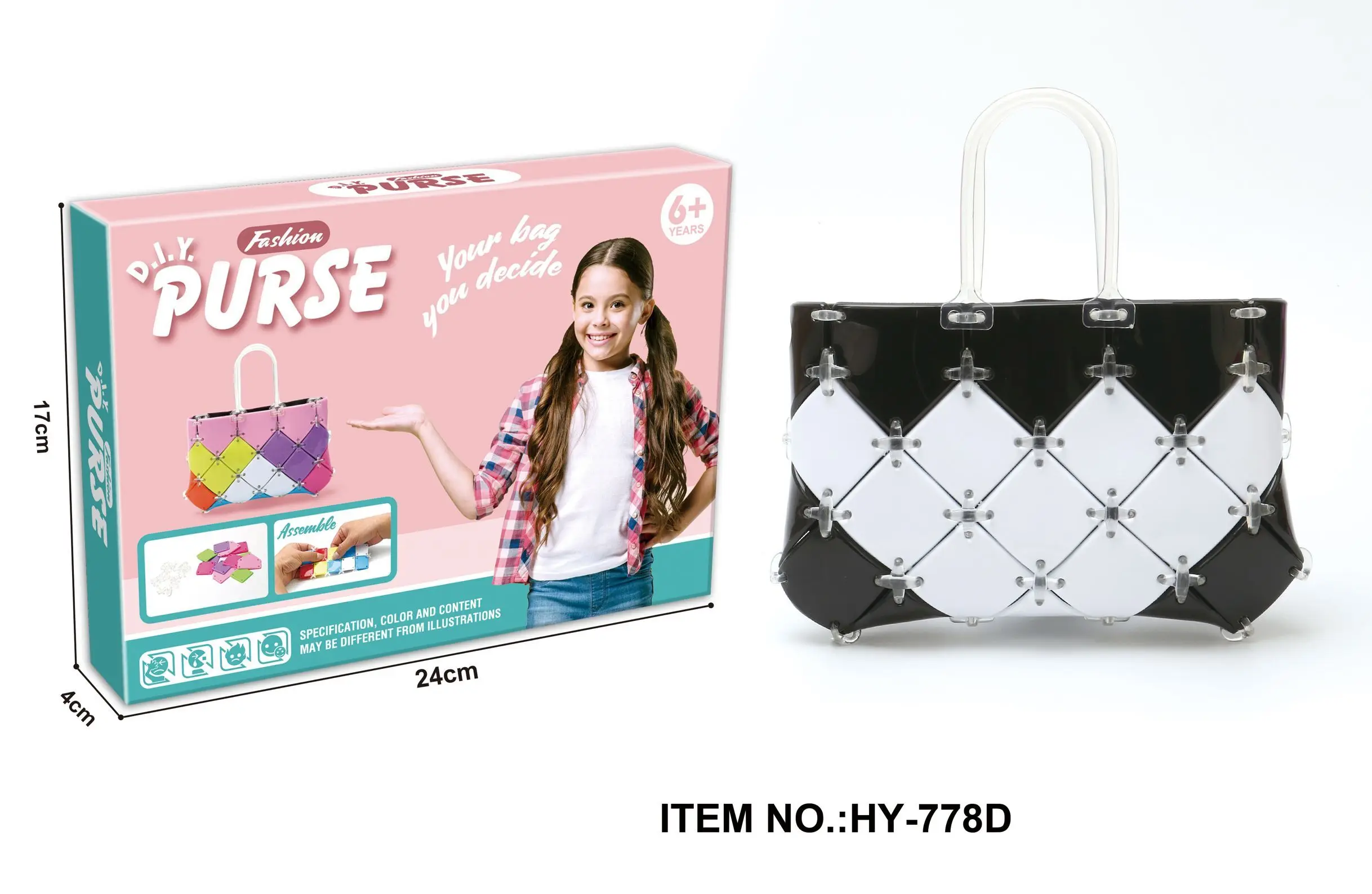 Черный DIY сумка-мессенджер сумка для девочек ручная работа модная сумка Развивающие игрушки для детей подарок на день рождения - Цвет: Черный