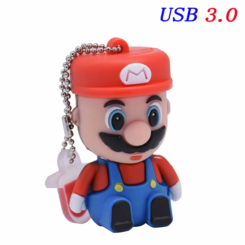 B JASTER 3,0 мультфильм Супер Марио USB флэш-накопитель 4 ГБ 8 ГБ 16 ГБ 32 ГБ Флешка Мини Милая карта памяти, Флеш накопитель реальная емкость - Цвет: B
