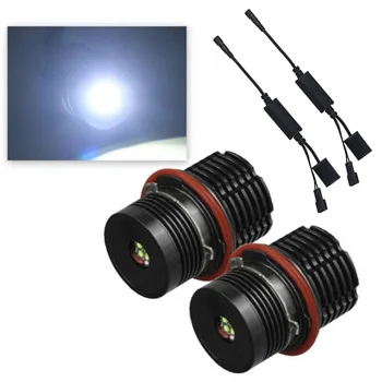 

2pcs Angel Eye Bulbs 40W LED For BMW E39 E60 Aluminum White 12V Replacement
