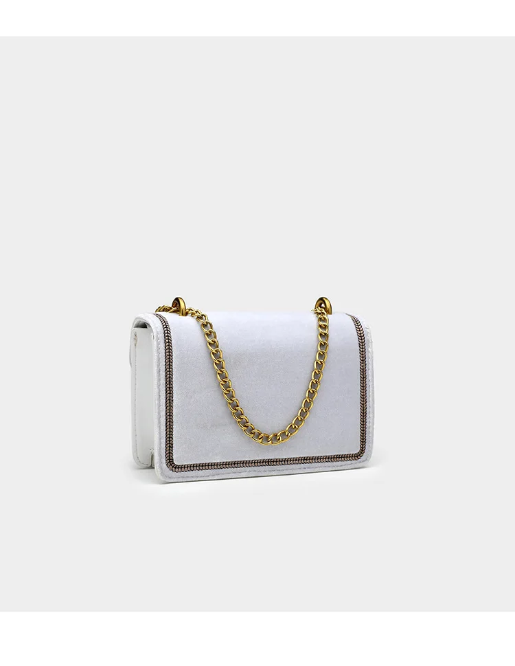 Black Blue Green Luxury Embroidered Velvet Handbag for Women Brand Gold Chain Shoulder Bags Female Small Bee Lock Cross body Bag (30)