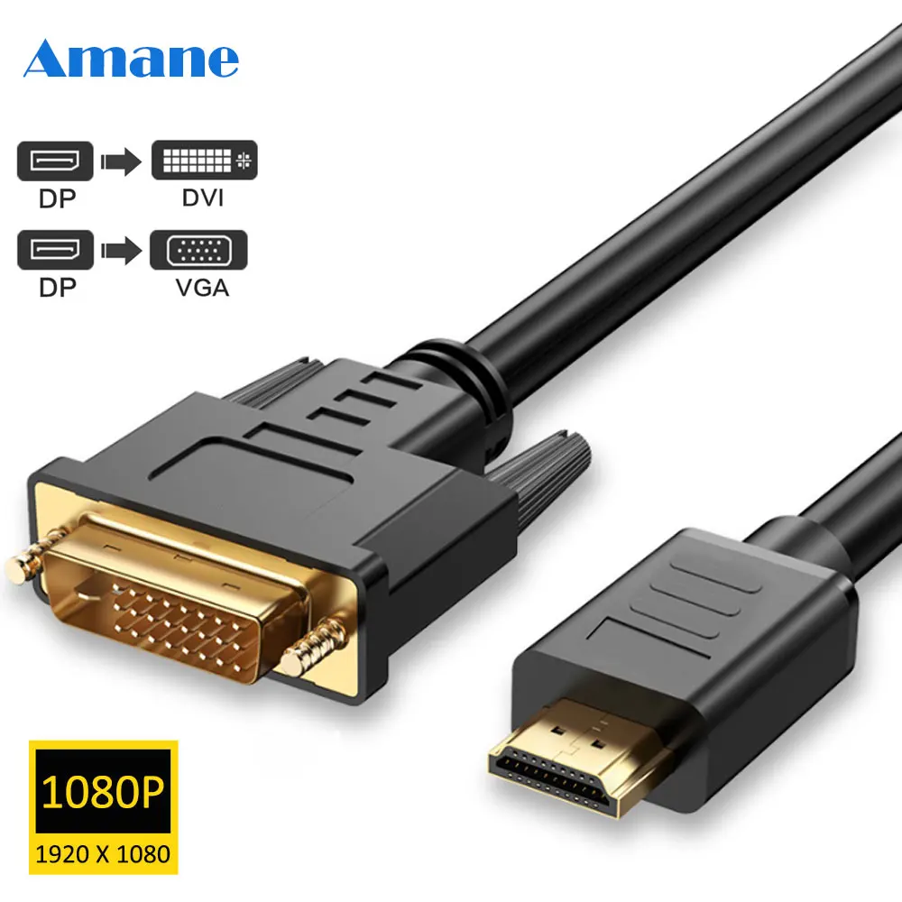 Кабель-переходник с порта дисплея на DVI DP VGA 1080P адаптер портом преобразователь