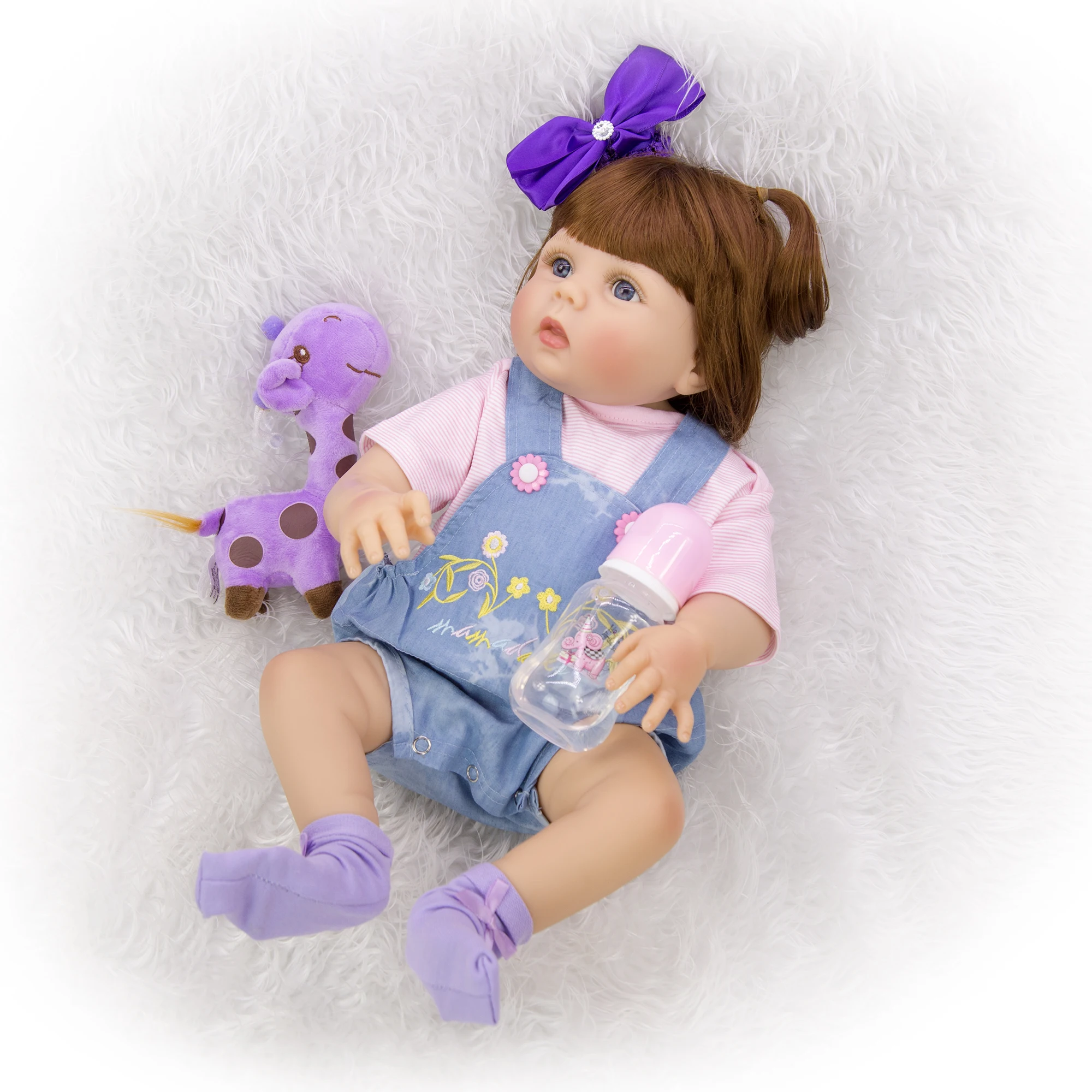 Реалистичная кукла Reborn Boneca 23 ''57 см, полностью силиконовая виниловая кукла для тела, милая кукла bebe для новорожденных, игрушка для девочек на день рождения, подарок на Рождество