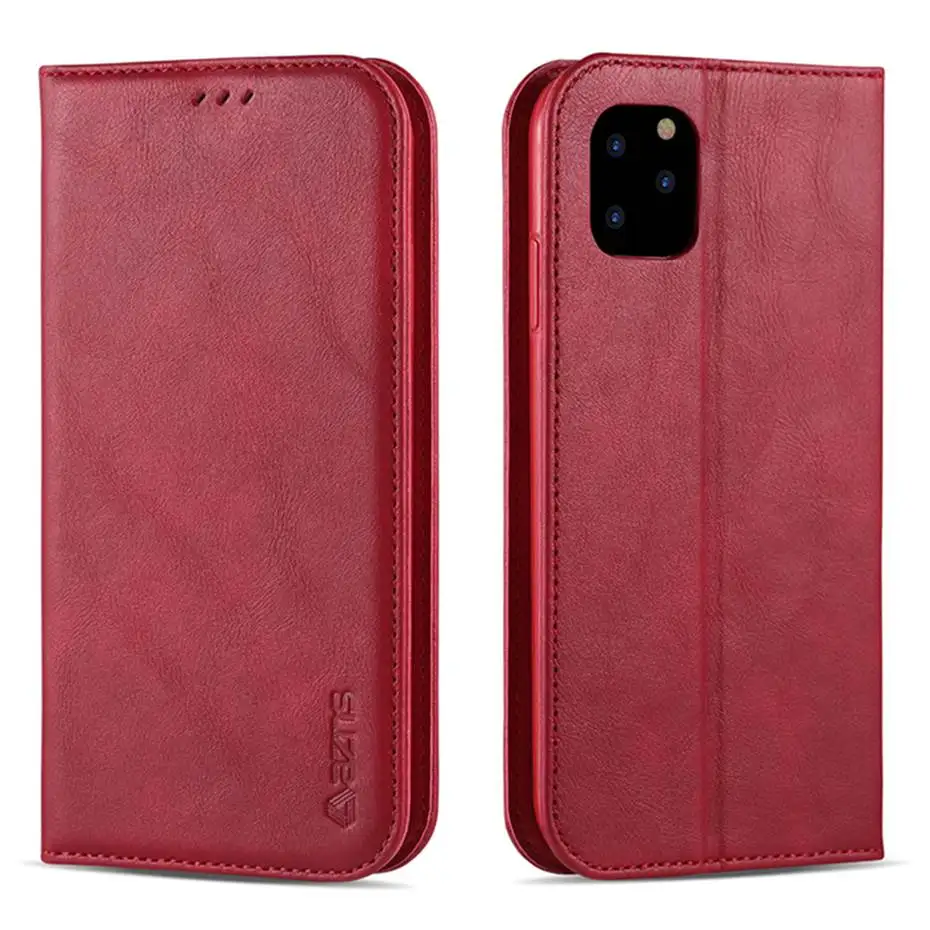 Кожаный флип-чехол для iPhone 11 Pro Max Матовый Магнитный чехол-кошелек для телефона iPhone 11 5,8 6,1 6,5 Капа