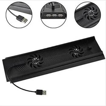 

3 Ports Charging Dock USB HUB HOST Dual Cooling Fans Cooler Base Holder Charger Vertical Stand for Playstation 4 PS4 Console