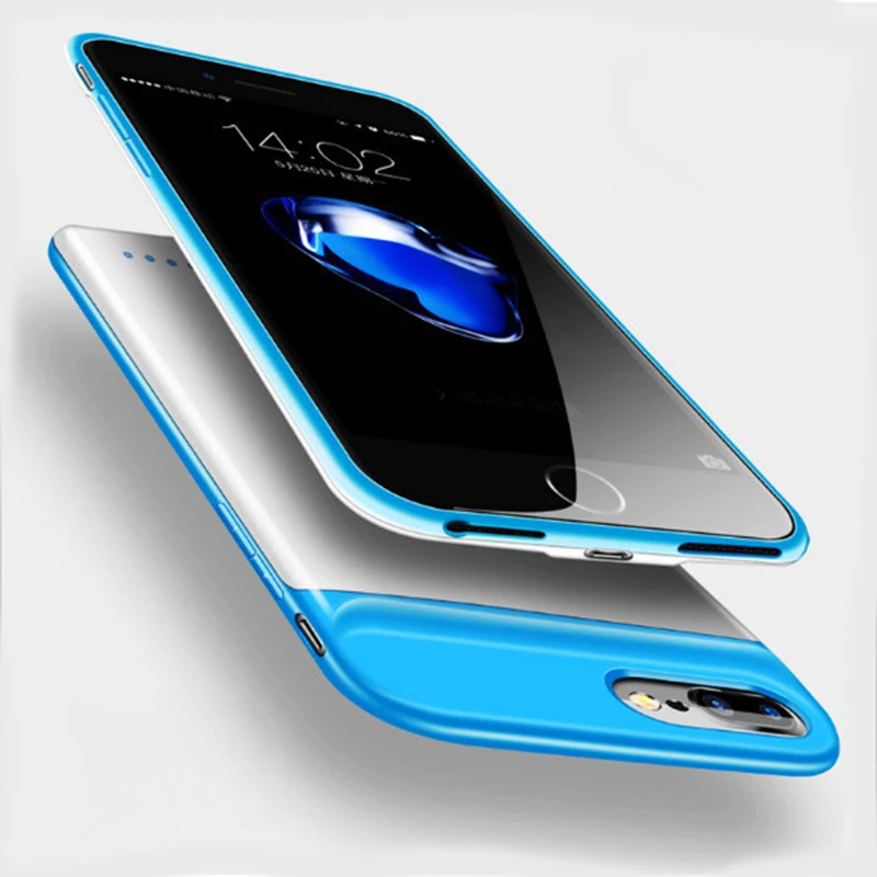 5000 мАч ультратонкая батарея зарядное устройство чехол для iPhone 6 6s 7 8 внешняя крышка питания для iPhone 6 6s 7 8 Plus power bank чехол coques