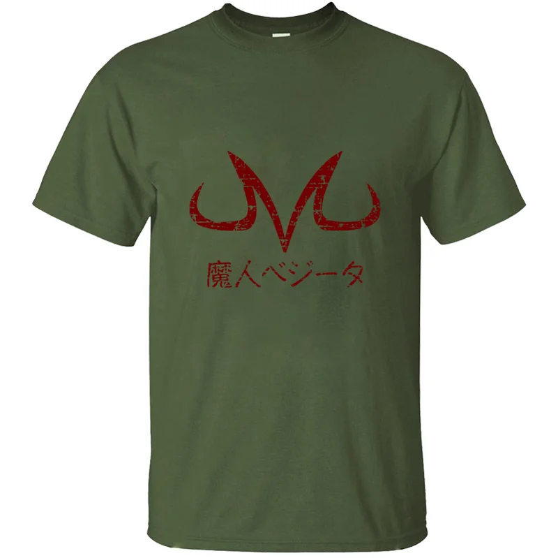 На заказ лучше Majin Vegeta Symbol Футболка мужская Мужская трендовая футболка с круглым вырезом хлопковые футболки топы