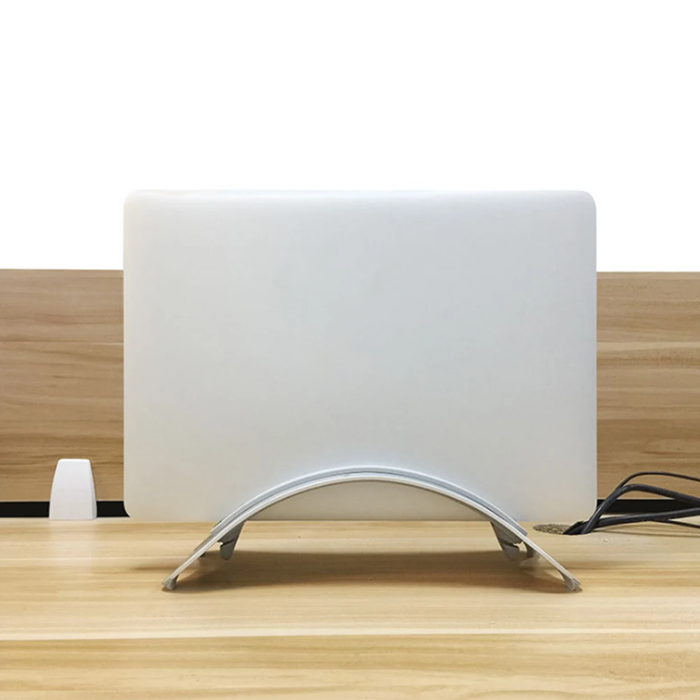

High quality Aluminum Laptop Vertical Stand Space-saving Desktop Erected Holder for MacBook Pro Air Retina with Silica Gel Pad