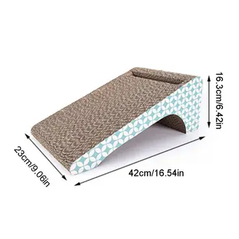 

Cat Slope Scratch Pad Scratcher with Catnip Scratching Posts Kitten Paw Training