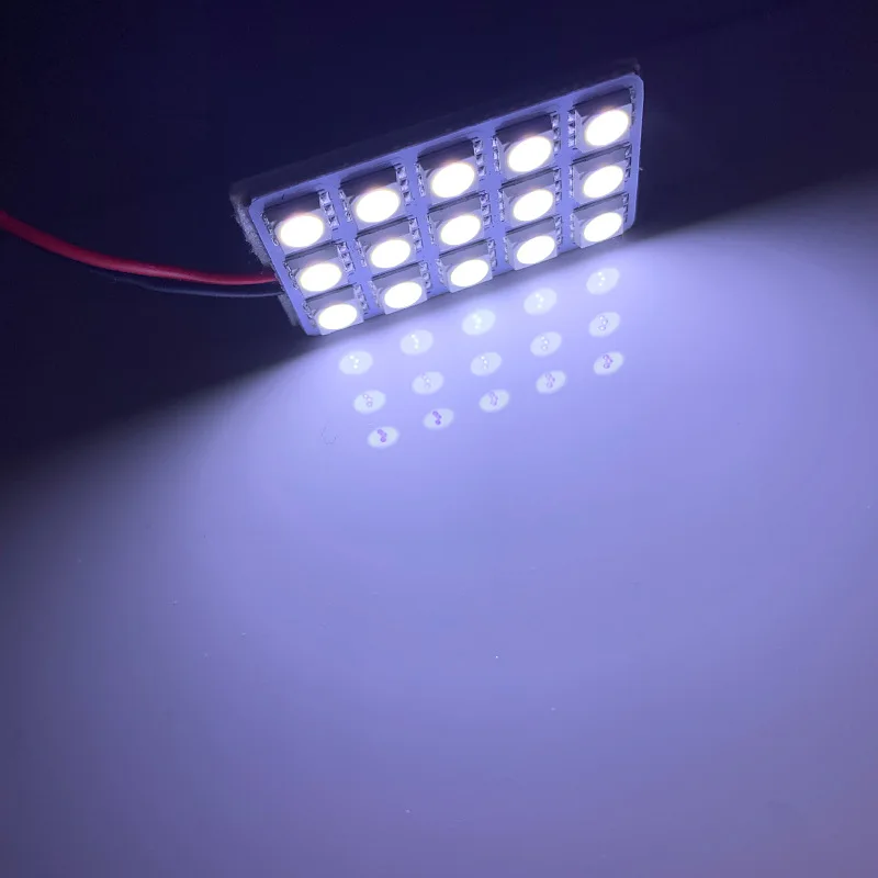 1 шт. Автомобильный светодиодный светильник 5050 15SMD световая панель для чтения светильник задний ящик светильник для лицензии светильник на крышу для авто модифицированный светильник