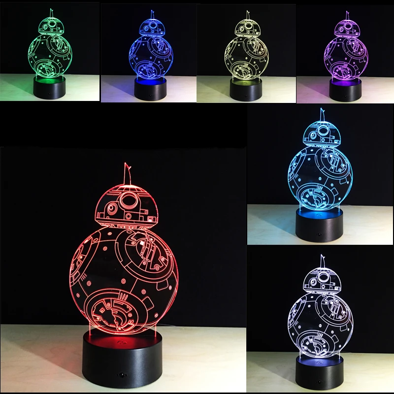 3d Lighting Fixture Football LED Table Night Lamp Remote Control RGB 7 Colors Changing Indoor Night Lights Illusion Lamp candle night Night Lights