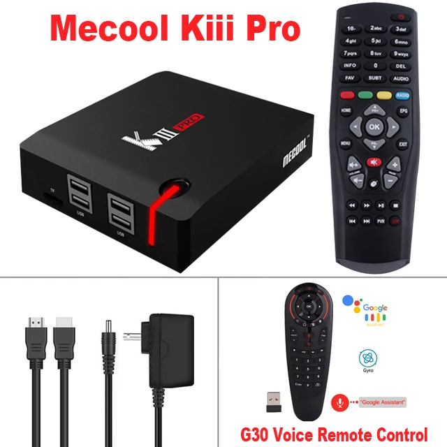 3G16G-G30 Remote Android 7,1 Smart tv Box MECOOL KIII PRO DVB-S2 T2 C Декодер 3 Гб 16 Гб K3 Pro Amlogic S912 Восьмиядерный 64 бит 4K комбо приставка - Цвет: 3G16G-G30 Remote