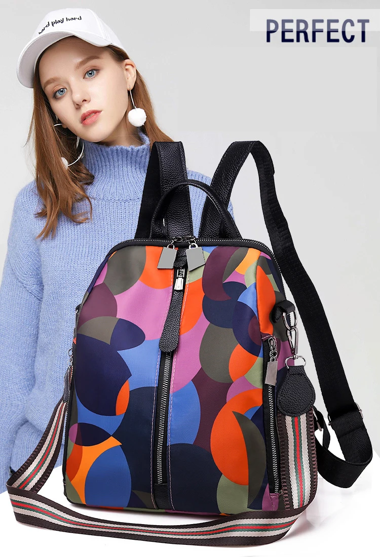 Модные женские противоугонные рюкзаки от известного бренда, Большой Вместительный рюкзак, высокое качество, водонепроницаемые женские рюкзаки-оксфорды