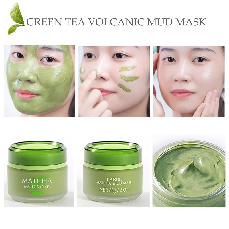 Маска для лица Matcha с вулканической глиной контроль жирности Глубокая очистка