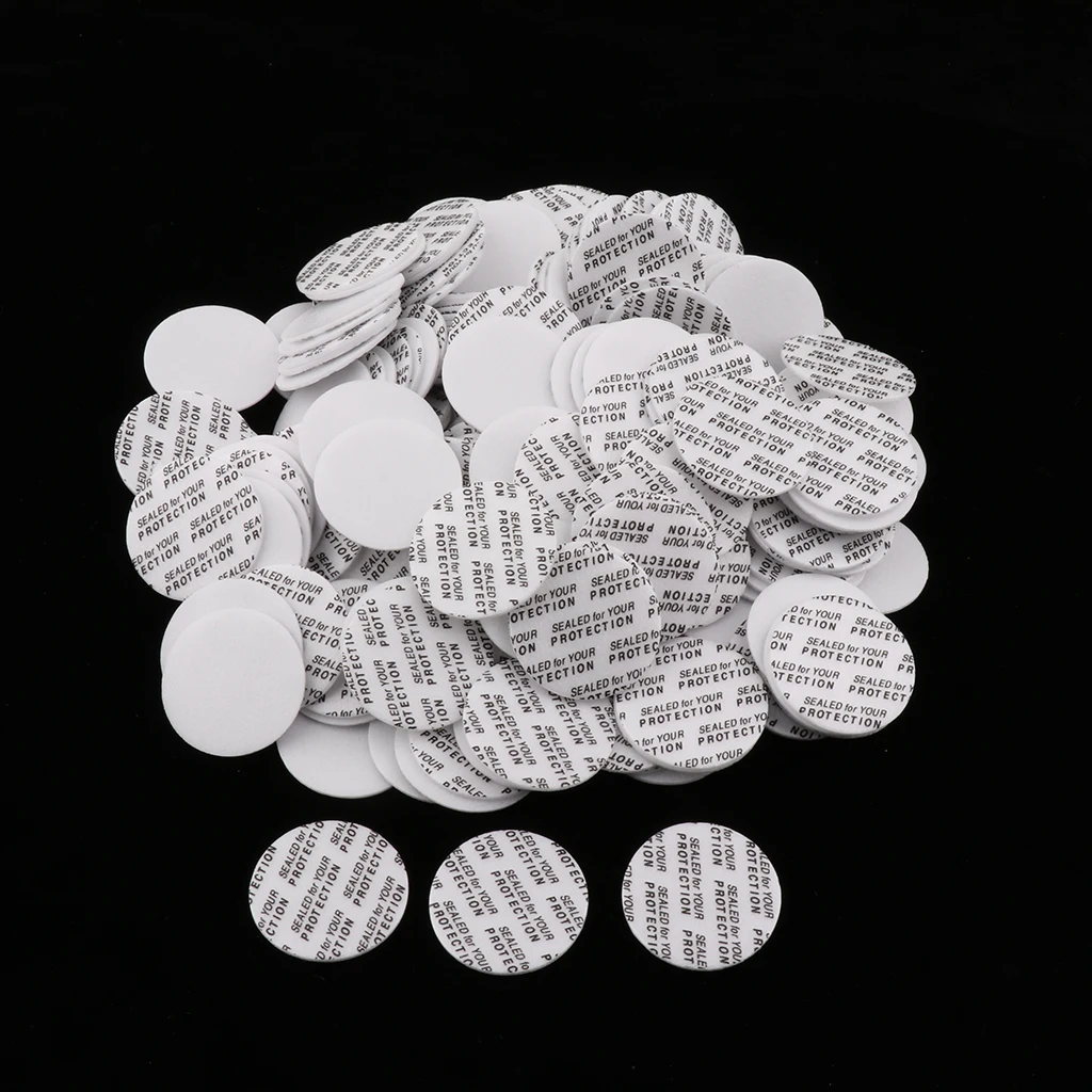 200 Pieces Lots Foam Tamper Seals 25mm Pressure Sensitive Caps Liners For Bottle Jars, Tamper Proof, Sealed for your Protection