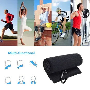 

54x40cm Golf Towel Microfiber Cotton Water Absorption Sport Golf Towel with Carabiner Clip Comfortable Golf Cleaning Towel