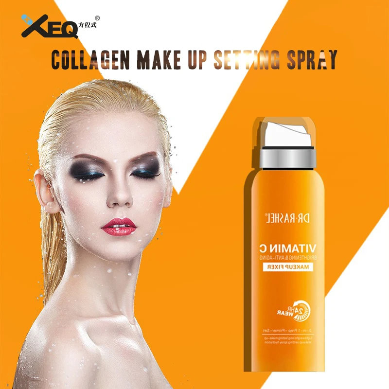 

Vitamin C Brightening Anti-Aging Face Toner Makeup Fixer Collagen Make Up Setting Spray Refreshing Oil Controlling Firming