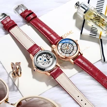 

CHENXI new rose gold luxury mechanical watch automatic ladies watch waterproof leather watch ladies watch Relogio Feminino+Box