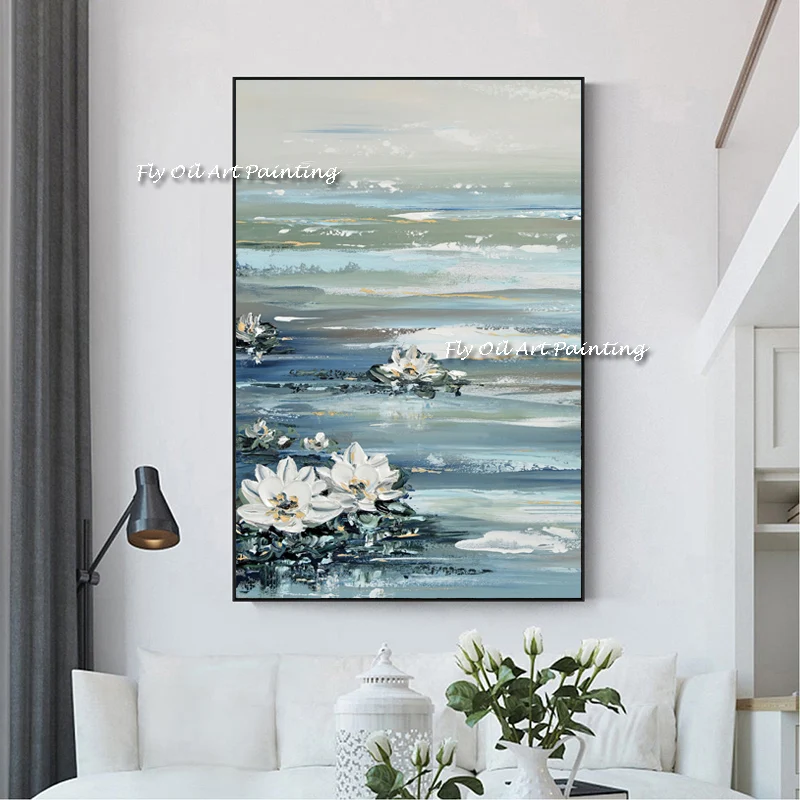

large size ocean 100% Hand Painted Abstract Oil Painting On Canvas Textured Modern Canvas Art Paintings For Living Room Decor