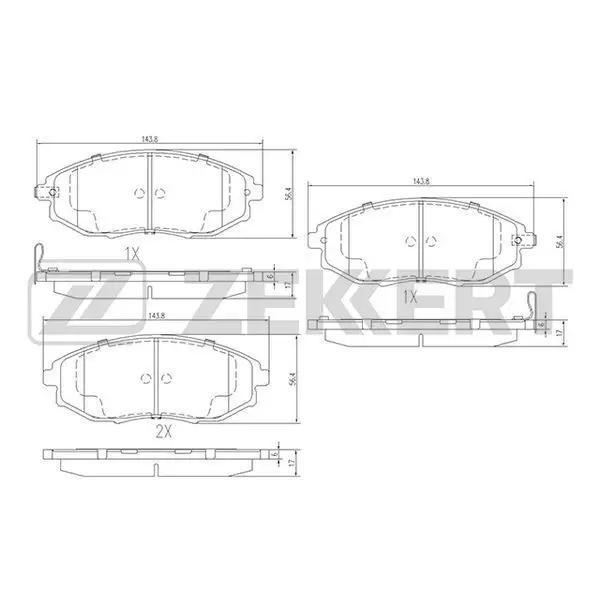 Колодки торм. диск. перед Chevrolet Epica(V250) 06- Daewoo Tos
