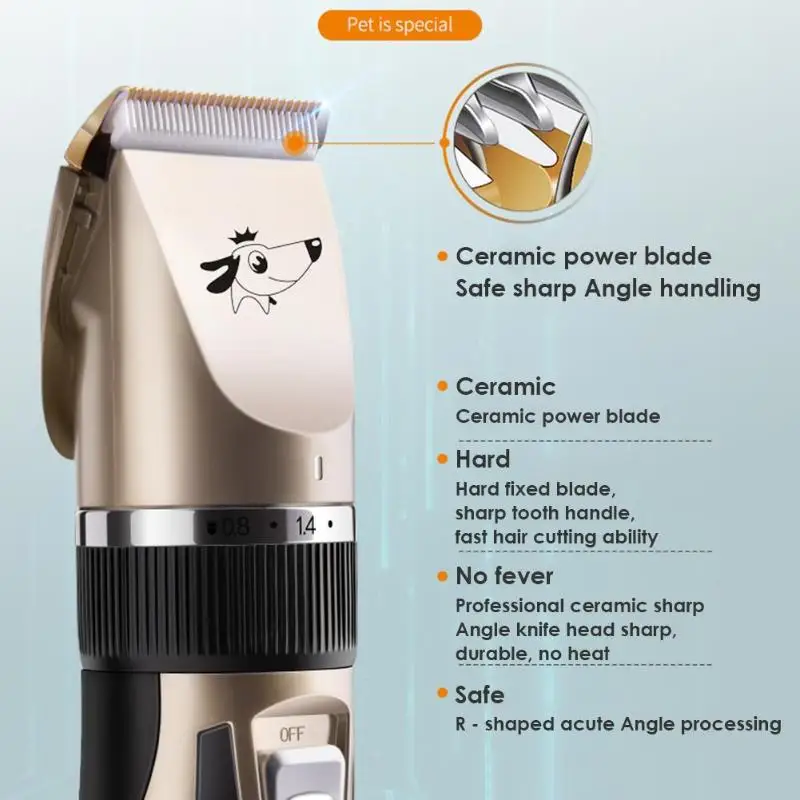Профессиональный триммер для волос для домашних животных USB перезаряжаемая электрическая машинка для стрижки собак и кошек машинка для стрижки волос Машинка для стрижки домашних животных