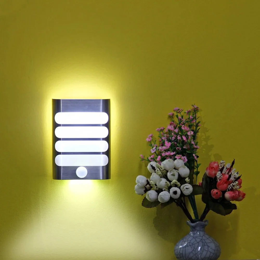 1 Вт USB беспроводной светодиодный инфракрасный датчик движения из PIR настенный светильник ночник Новинка для спальни крыльца прихожий светильник s лампы lamparas