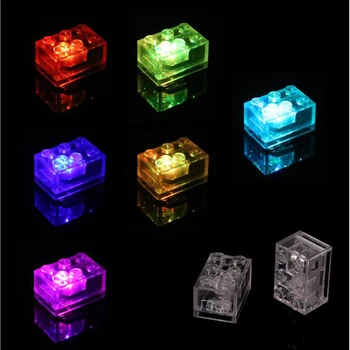 

10PCS 2x3 dots Muilti Color Flash LED Light Bricks DIY Parts Compatible Classic MOC House Educatioanl Building Block brick Toys