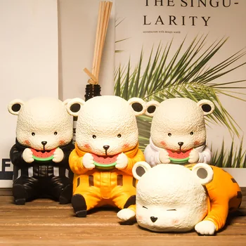 

9-13cm Anime ONE PIECE Bepo Bear Law's Friend Cute Box Action Figure Collectible Model Toy Y150