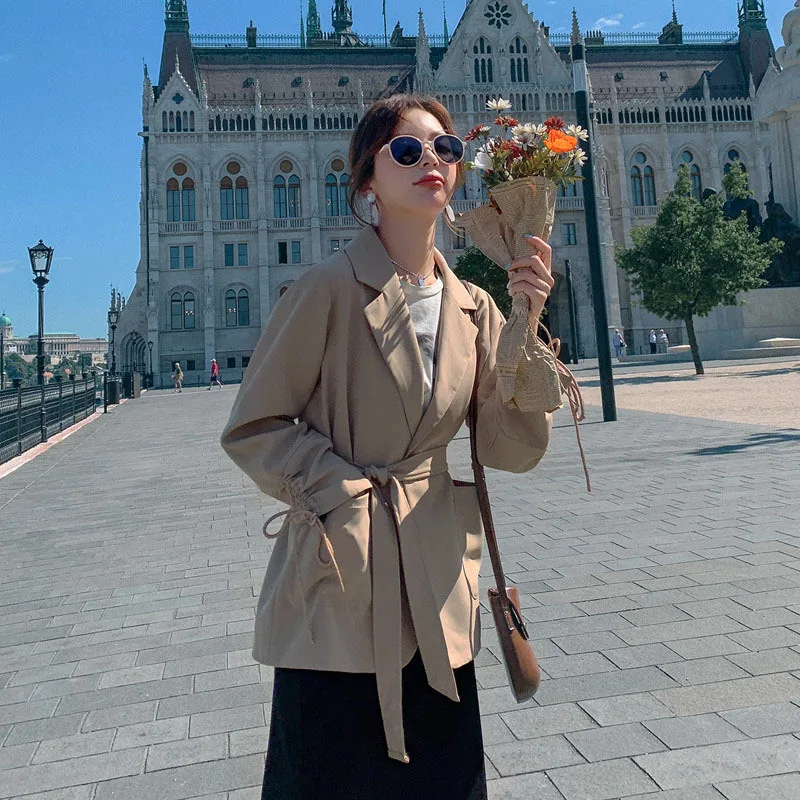 

Photo Shoot CHIC Suit Jacket Women's Sense of Design Non-mainstream Retro British Style 2019 New Style Online Celebrity Suit Spr