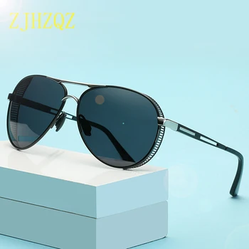 

Openwork Oversized Polarized Sunglasses Mens Photochromic Night Vision Goggles All Weather Changing Transition Chameleon Lens
