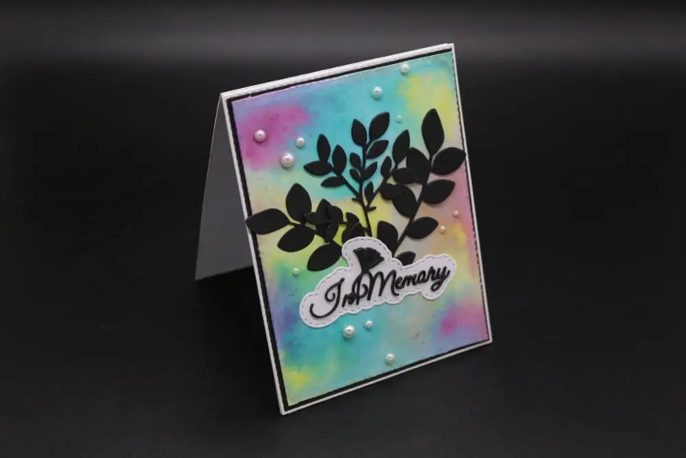 

AZSG Leaf Cutting Dies Clear Stamps For DIY Scrapbooking/Card Making Decorative Silicone Stamp Crafts