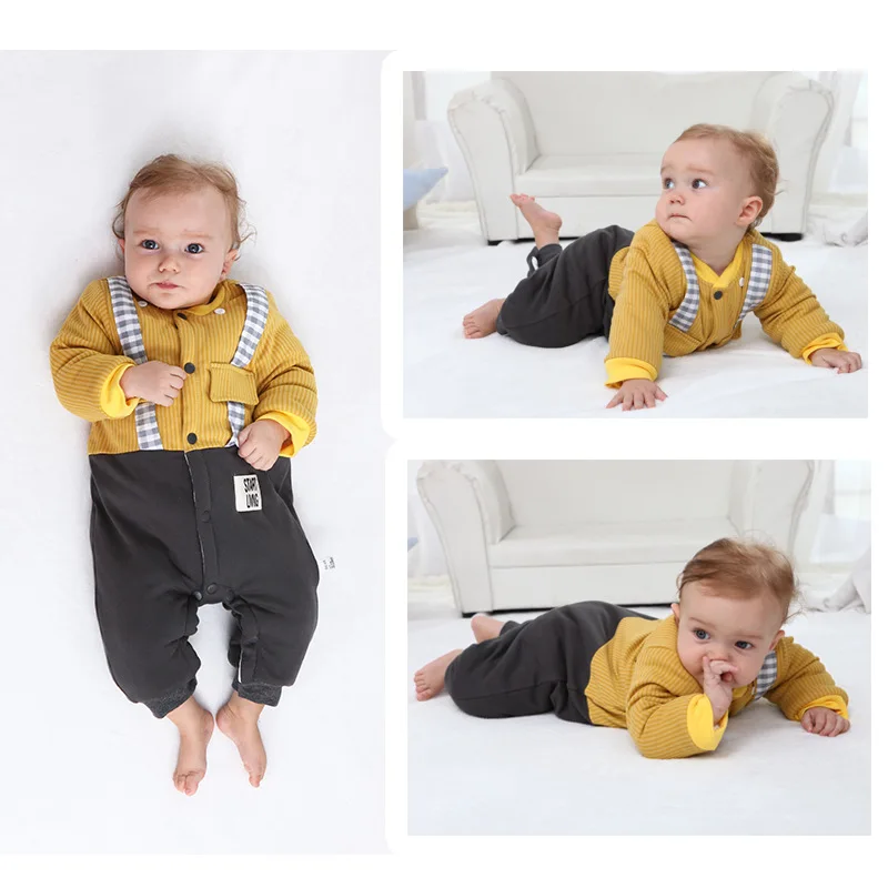 Koop Rusland Winter Baby Romper Voor Pasgeboren Jongen Kleding Peuter Baby Jumpsuit Overalls Dikke Warme Baby Jongens Rompertjes Baby Kleding