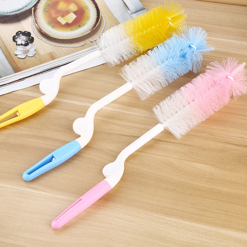 

Infants Supplies 360-Degree Rotating Nylon Bottle Brush Set Cup Brush Multi-functional Cleaning Brush