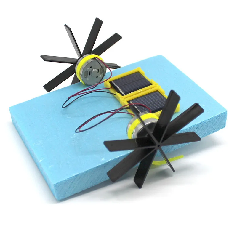 Solar Robot Kit 1pcs Puzzle Assembled Solar Energy Toy Science Experiment Kids DIY Wheel Paddle Ship Toys For Kids Gifts