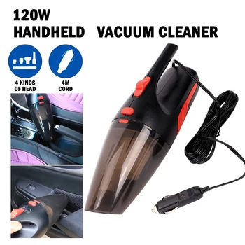 

Car Vacuum Cleaner Portable Handheld Cordless/Car Plug 120W 12V 5000PA Super Suction Wet/Dry Vaccum Cleaner for Car Home Office