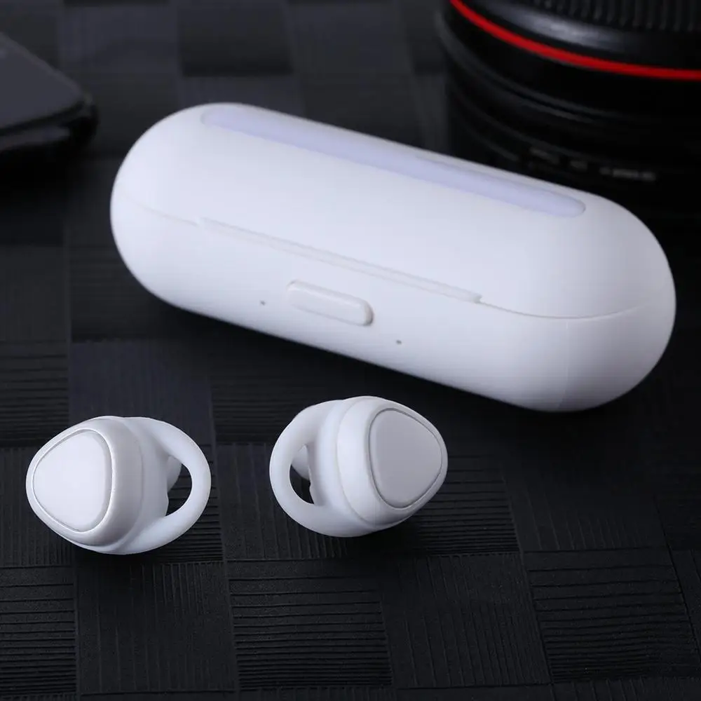 TWS Твин Bluetooth 5,0 Беспроводная гарнитура стерео наушники вкладыши наушники Встроенный микрофон с зарядным устройством для фитнеса - Цвет: Белый