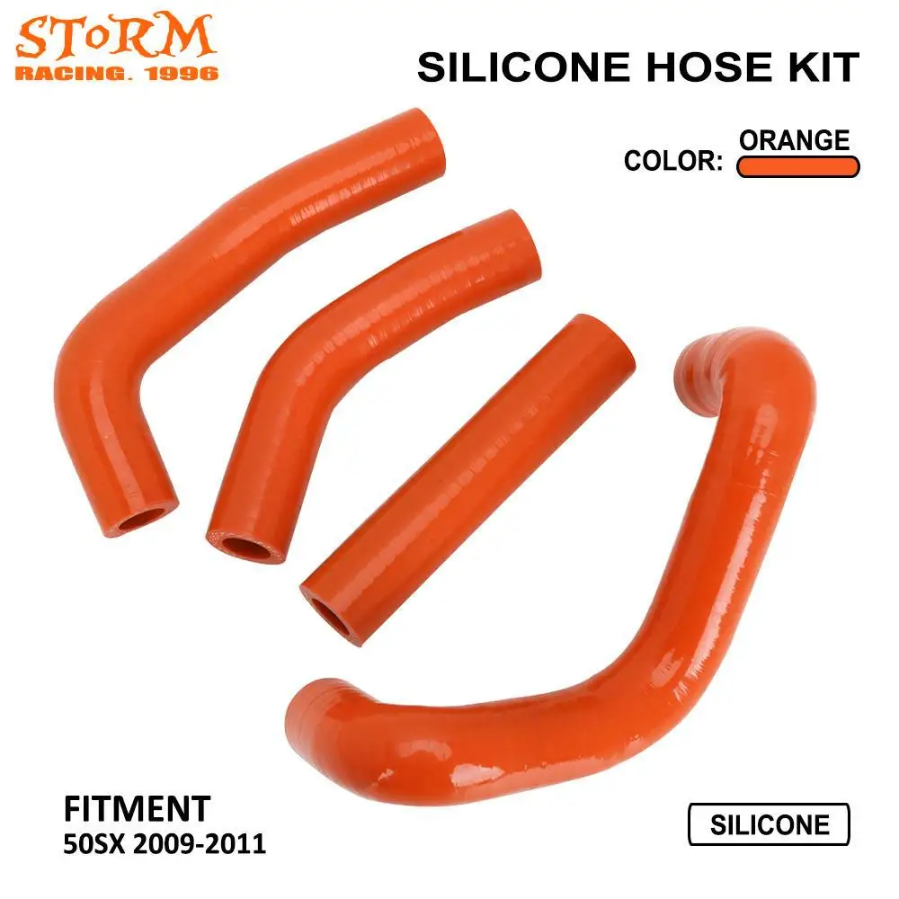 Moto Bike Orange Silicone Radiator Heater Coolant Water Hose For KTM 50SX SX50 2009-2011 2009 2010 2011 Motorcross Motorcycle | Автомобили