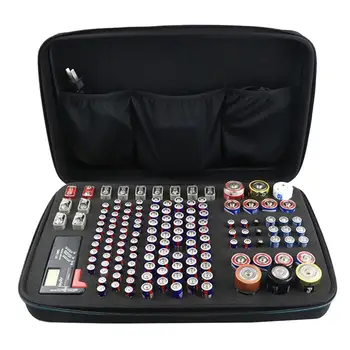 

Portable Battery Charger Carrying Case Battery Organizer EVA Storage Box Case Storage Bag Container Without Battery For Outdoor