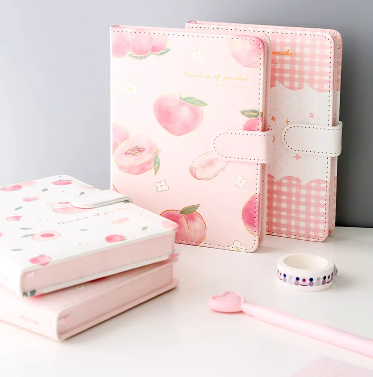 Kawaii Peach Notebook with Cover - Limited Edition