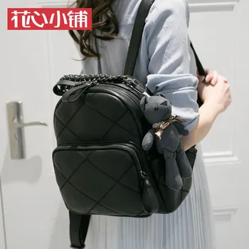 

New women's bag, Lingge bag, schoolbag, bear bag, shoulder bag and backpack