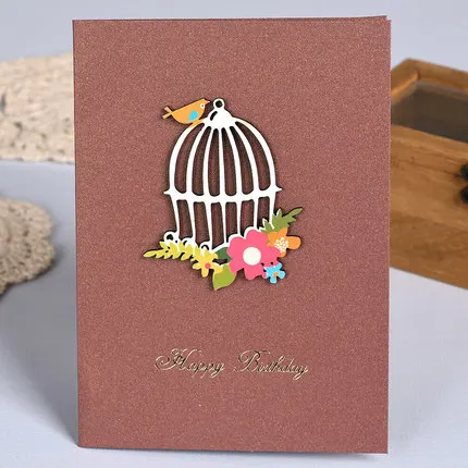 style 7 Vintage woodcut patch mini greeting card Children's day birthday thank you card 93x129mm Holiday universal greeting cards - Цвет: style 7