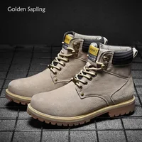 Golden Sapling Outdoor Men's Boots Classics Tactical Shoes Soft Rubber Men Boot Retro Casual Shoe Fashion Leisure Male Footwear