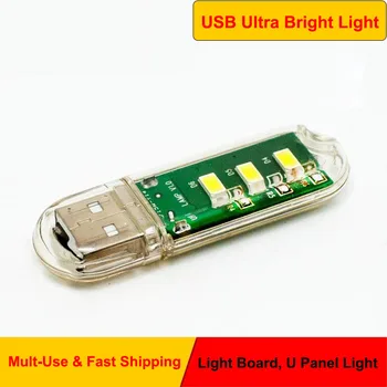 

CymerkeBox USB LED Lights Pure White Mini Portable Night Light USB Keychain Lights Outdoor Powered Camping Lamp 5V Power Input