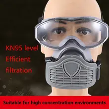 1 компл. Пылезащитный респиратор фильтр Половина маска для лица Защитная лицевая часть с очками безопасности для плотника строителя полировка аксессуары