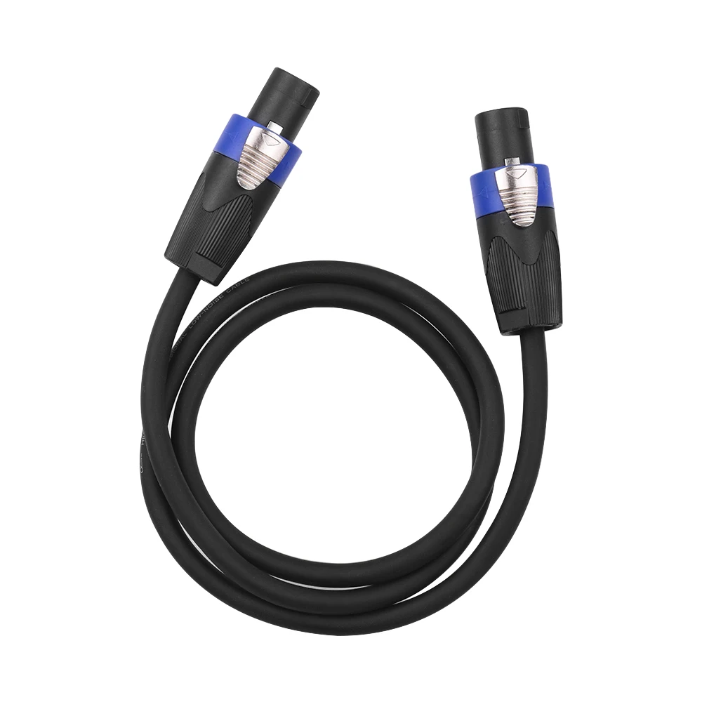 12AWG микшер для сцены Кабели аудио усилитель шнур динамик разъем мужчин и женщин четыре ядра бескислородной меди проводник NL4FC - Цвет: Black 1m