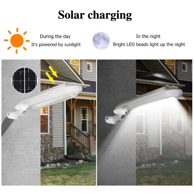 

500LM LED Solar Power Light Multi-function Motion Sensor Wall Lamp Stable Operation Reliable Courtyard Garden Decoration